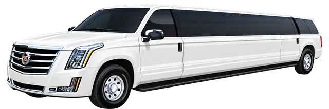 White stretch limousine from Royal Limousine Service